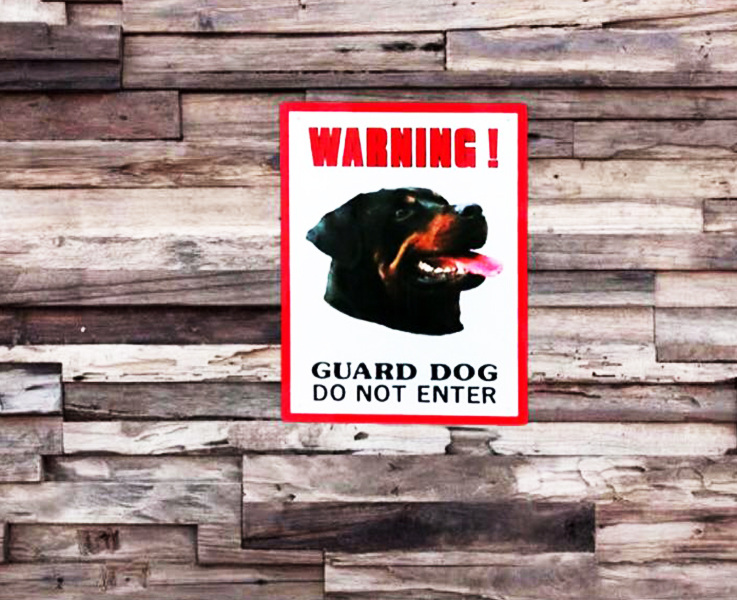 Dinos Warning Guard Dog Sign – Do Not Enter (Rottwieler)